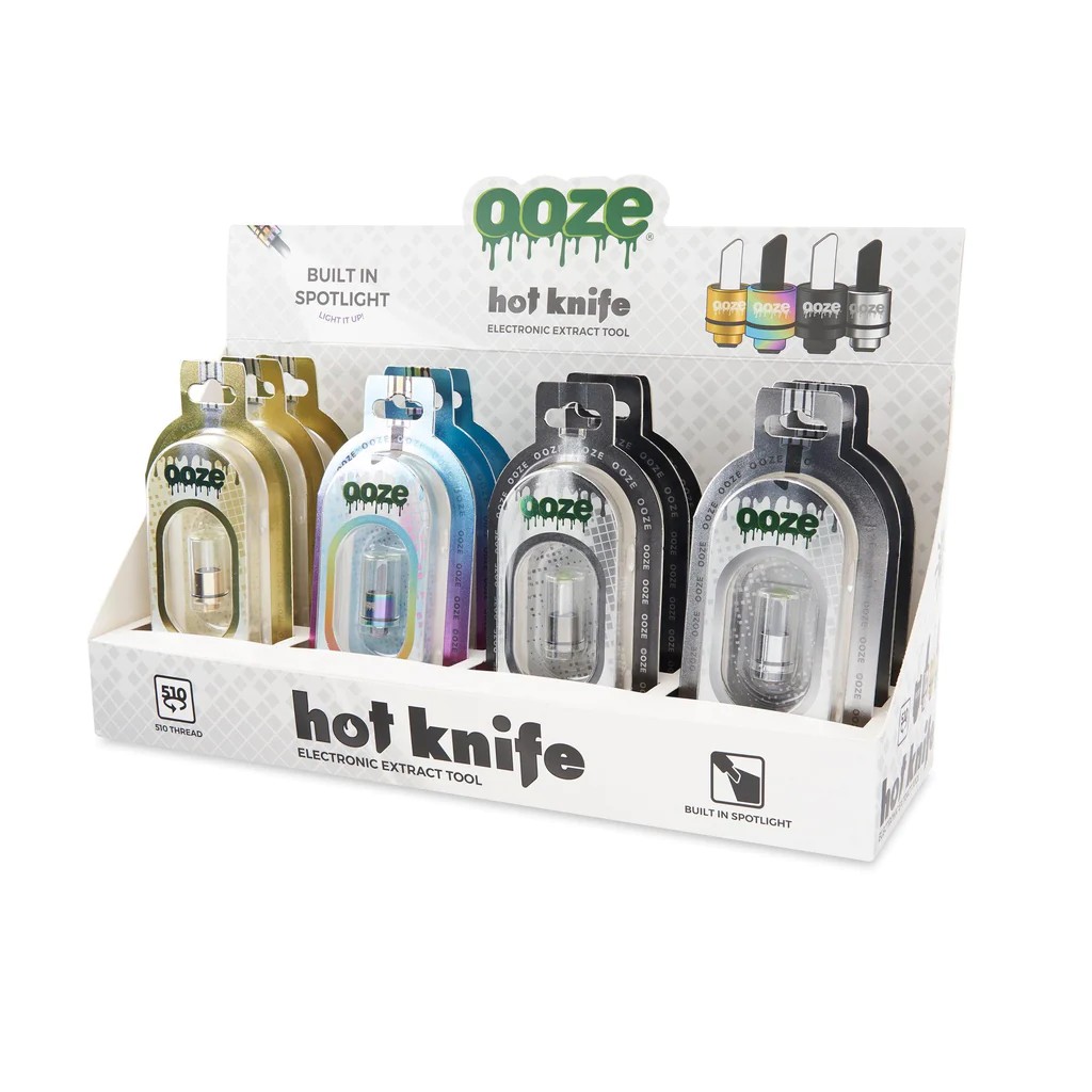 OOZE Hot Knife 2.0 Display Box 12CT, ooze life, thc, concentrates, live
